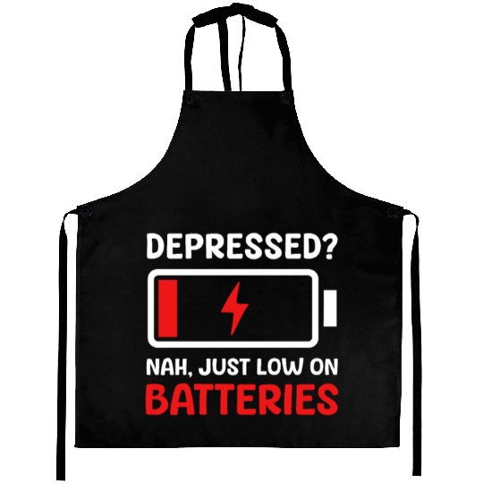 Depression Awareness Just Low On Batteries Aprons