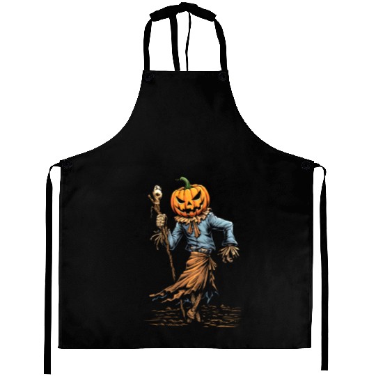 Spooky Halloween Scarecrow Aprons