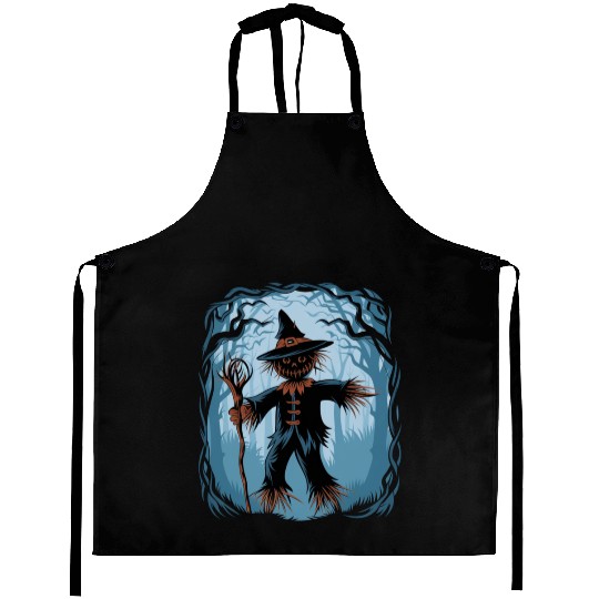 Spooky Halloween Scarecrow Aprons