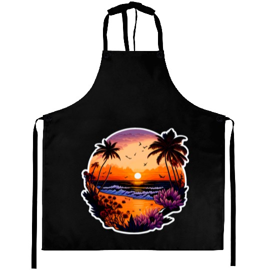 beach and the sunset Aprons