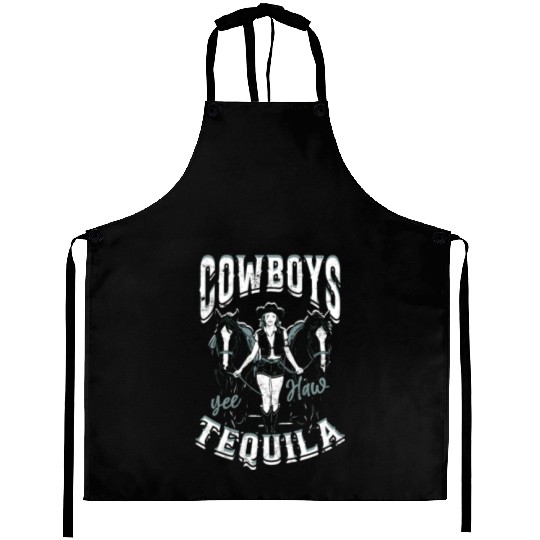 Cowboys and Tequila - Cowgirl Aprons