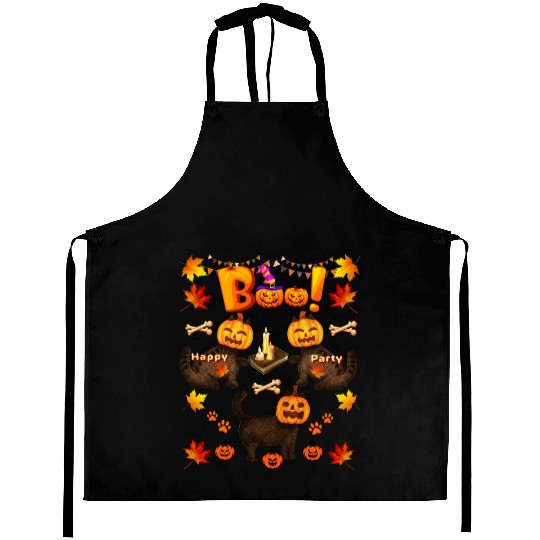 Happy halloween pumpkin cats Aprons