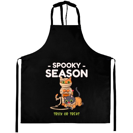 Spooky Seasons Trick or Treat Cat Mummy Aprons