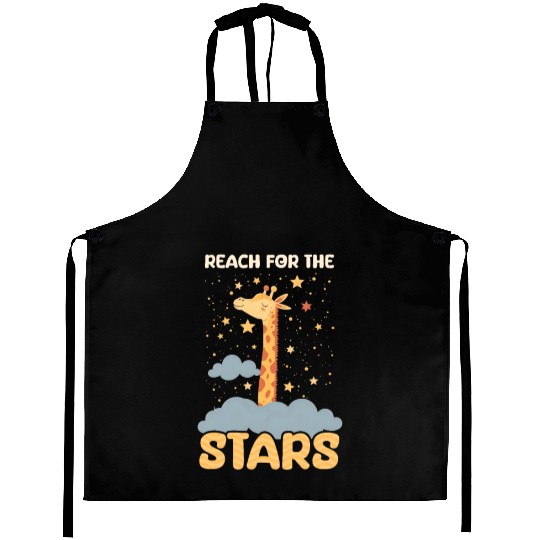 Giraffe Reach For The Stars Aprons
