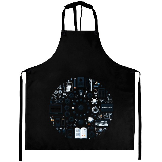 Abstract Lucky number circle Aprons