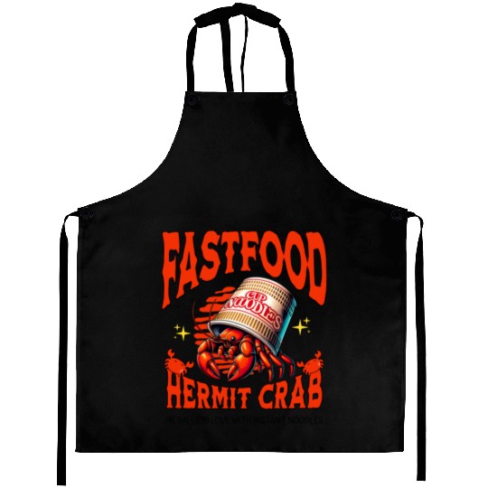 Cute Hermit Crab Instant Noodles Lover Aprons