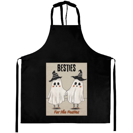 Retro Ghost Besties for the Resties Top Aprons