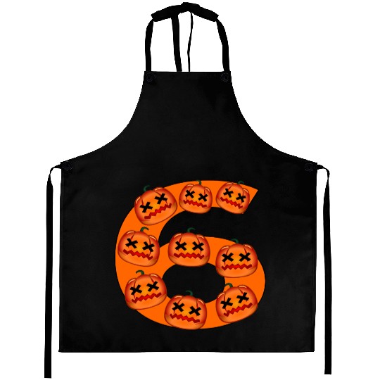 Number Six - Halloween Costume Pumpkin Aprons