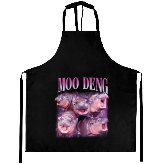 I Love Moo Deng Bootleg I love you Bouncy Pig Aprons