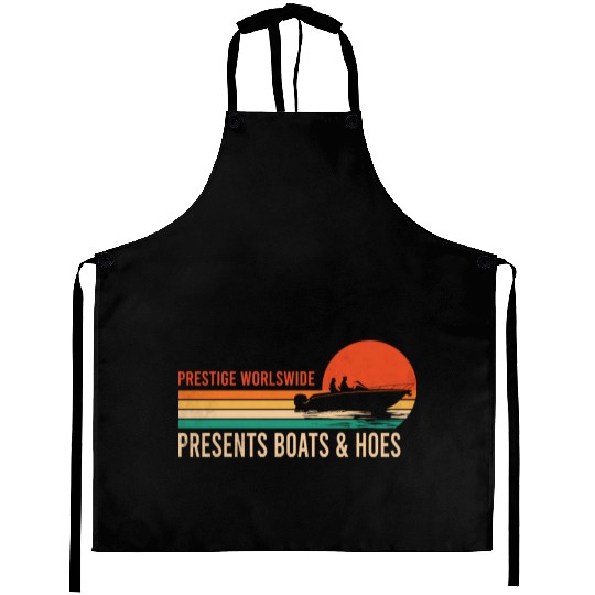 Vintage Retro Prestige Presents Boats And Hoes Aprons