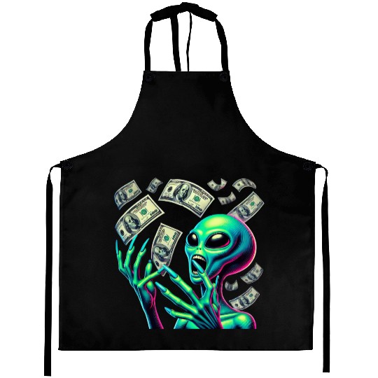 Alien Money Splash Aprons