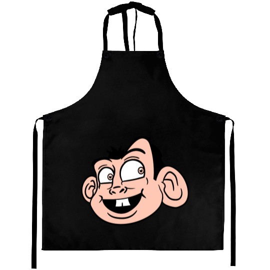 Monkey Face Sweet Cute Little Head Laughs Happy Aprons