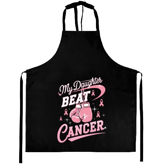 My Daughter Beat Cancer Breast Cancer Awareness Aprons