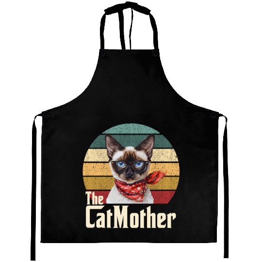 Best Cat Mom Ever Siamese Cat Lover Owner Cat Mama Aprons
