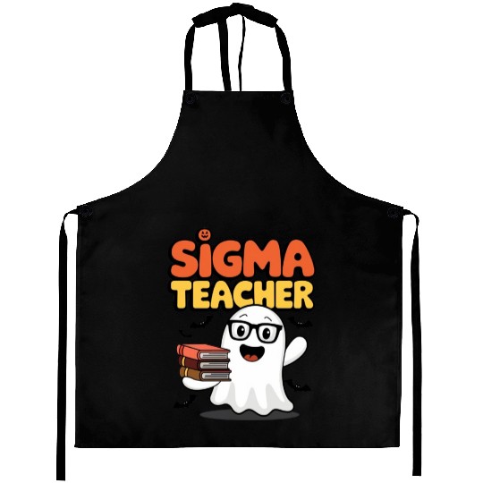 TEACHER SEIGMA HALLOWEEN PUMPKIN Aprons
