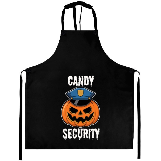 Candy Security Halloween Aprons