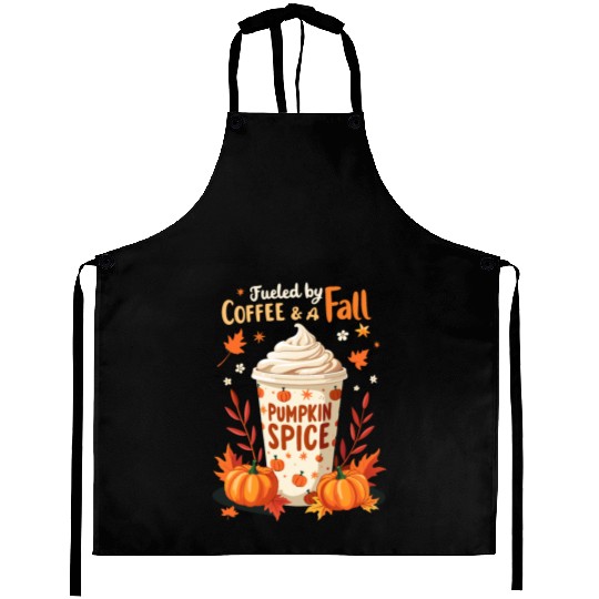 Fueled by Coffee & Fall Vibes Aprons