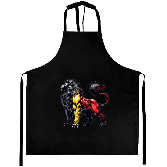 Bruges lion flag design Aprons