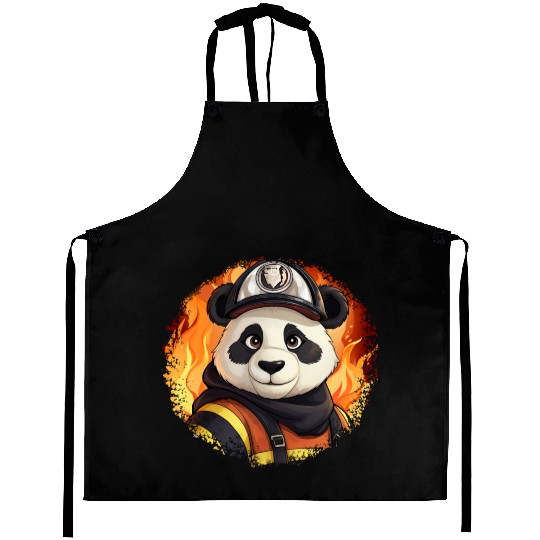 Panda's Firefighter / Fireman Panda Aprons