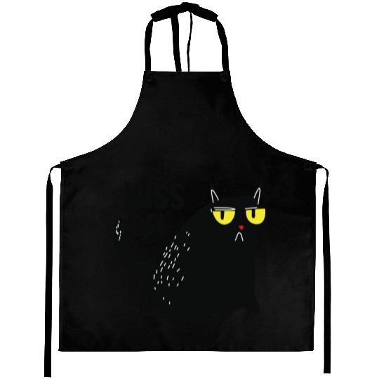 hiss off cat Aprons