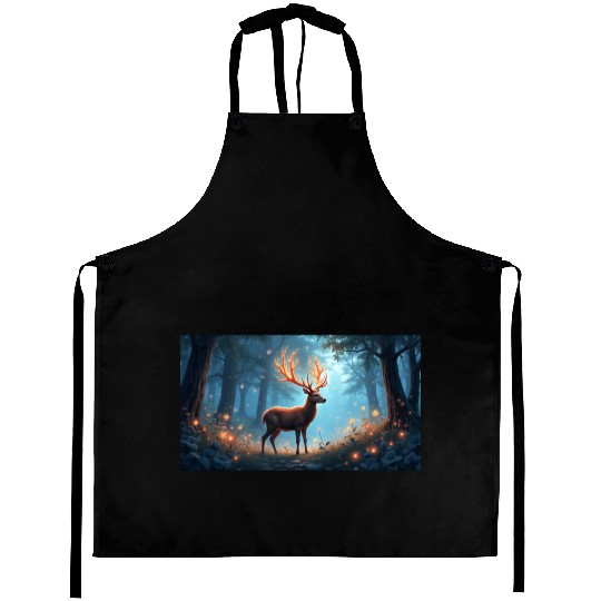 Enchanted Deer in a Forest Aprons
