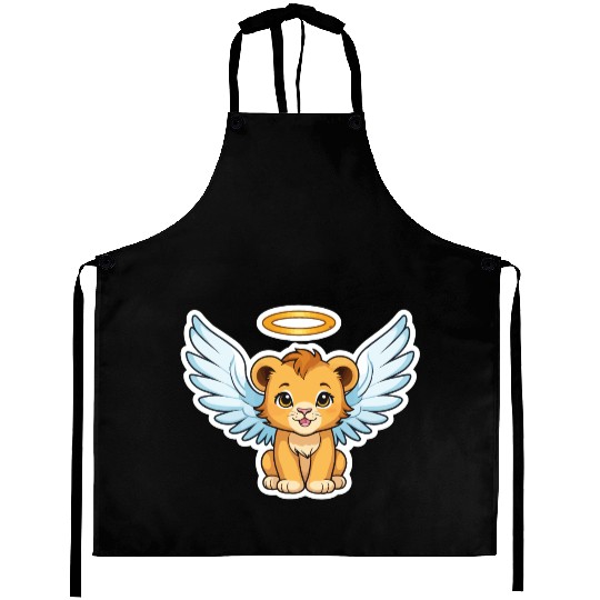 lion cub as angel Aprons