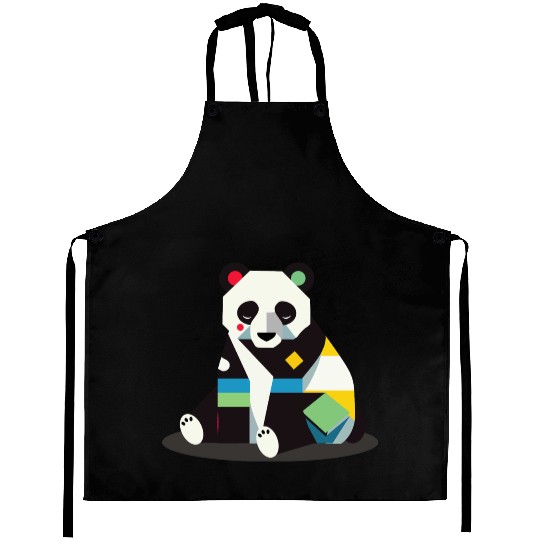 Geometric Panda - Minimalistic and Cute Aprons