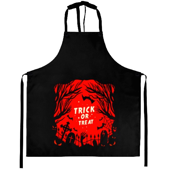 Trick or Treat Graveyard Aprons
