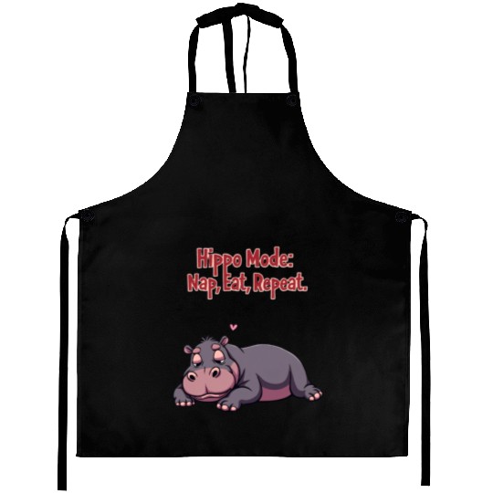 Hippo Lifestyle : Nap, Eat, Repeat. Aprons