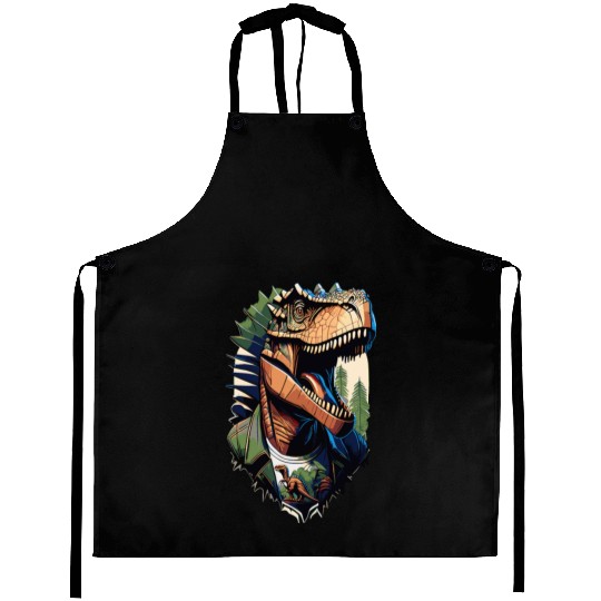 Tyrannosaurus style - Cool Raptor in Jacket Aprons