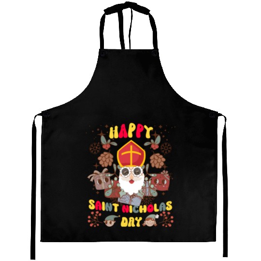 Groovy Saint Nicholas Day logo Aprons