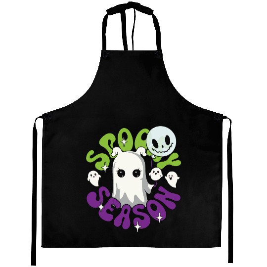 Halloween Ghosts Spooky Season Aprons