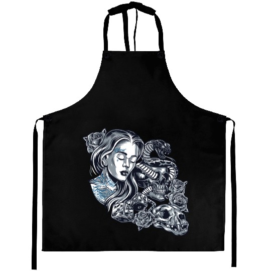 Blessed Chicano Vintage Street Art Graphic Aprons