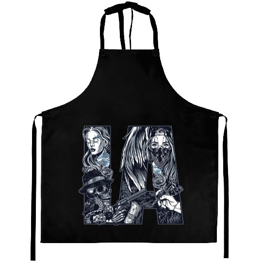LA Chicano Cholo Los Angeles Aprons