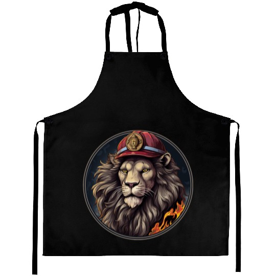 Lion Firefighter Aprons
