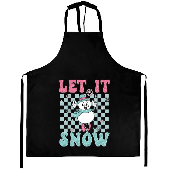 Let It Snow Funny Holiday Christmas Aprons