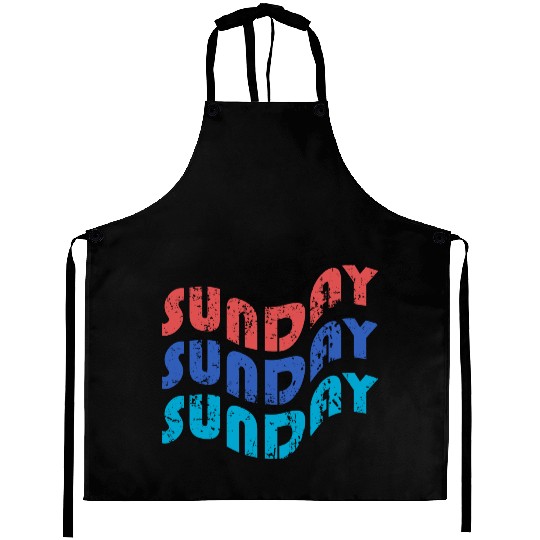 text sunday with theme Tipografi eksperimental Aprons