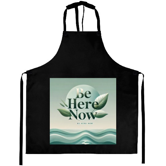 "Be Here Now - Mindful Living" Aprons