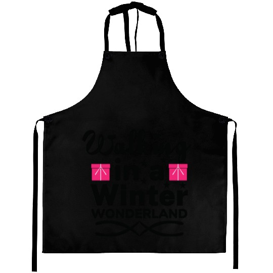 Walking in a winter wonderland Aprons