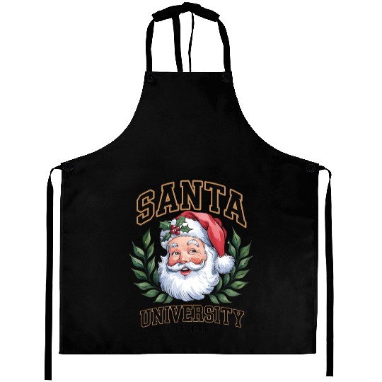 Santa University Est. 1836, santae, newe year gift Aprons