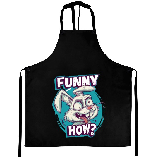 Funny How? – Crazy Bunny Face Aprons