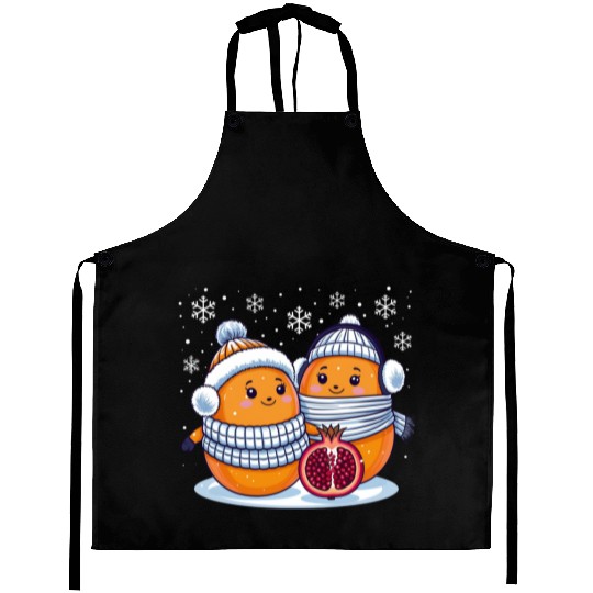 Cozy Winter Fruits: Oranges & Pomegranate Aprons
