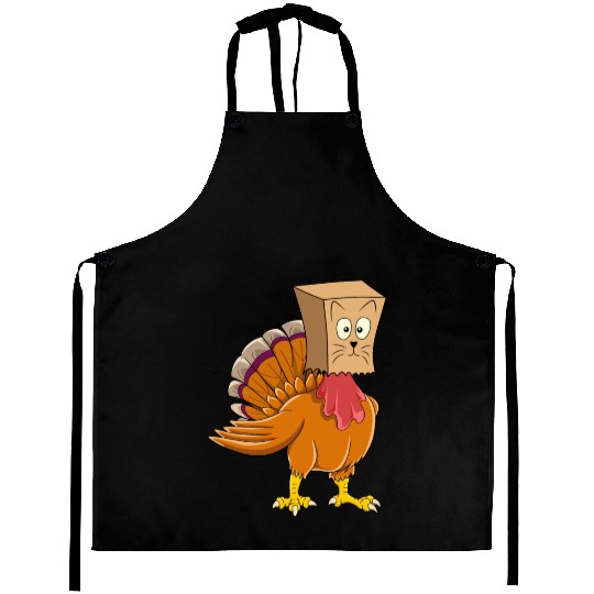 Thanksgiving Funny Fake Cat Thanksgiving Turkey Aprons