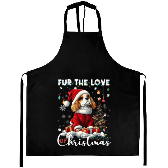 Cavalier King Charles Spaniel Christmas Tree Dog Aprons