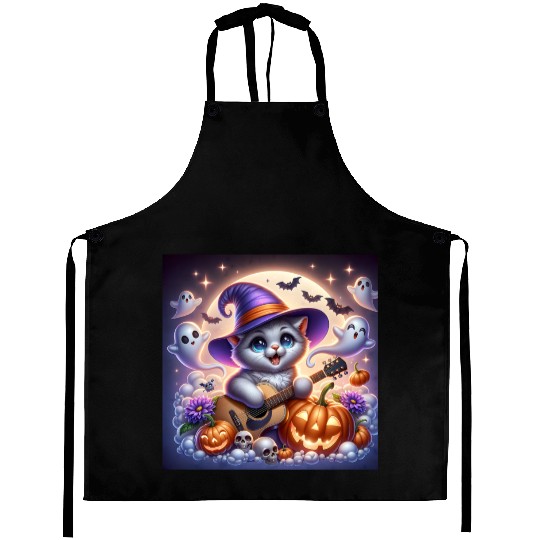 Happy Halloween cute puppy Aprons