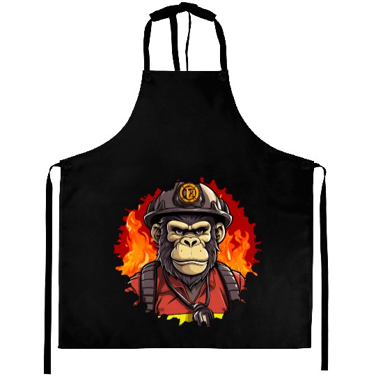 Firefighter monkeys Aprons