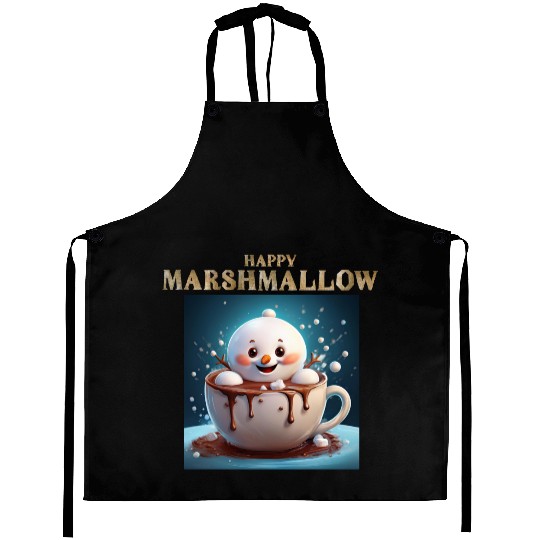 Happy Marshmallow: A Wintertime Joy Aprons