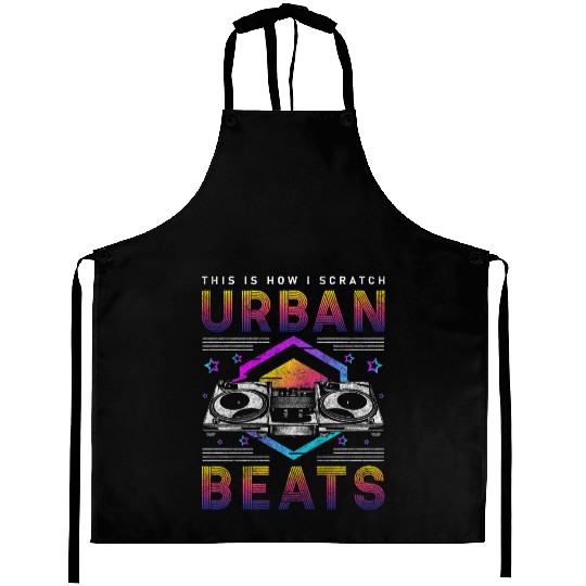 Disc Jockey Melody Crowd Vinyl Aprons