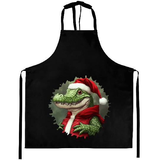 Crocodile Santa Claus Aprons