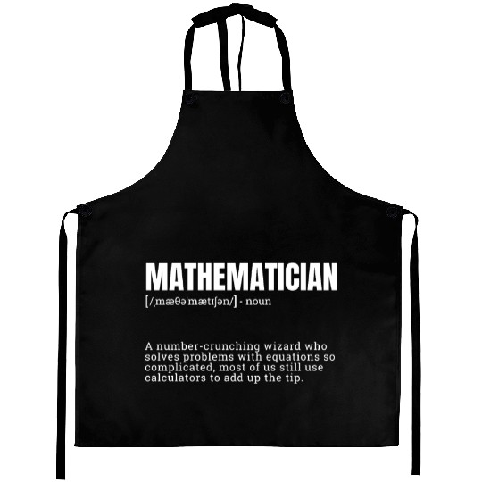 Mathematician Occupation Definition Design Funny Aprons